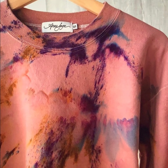 NWT Anna Joyce Medina Hand Dyed Cotton Crew Neck - Picture 2 of 3